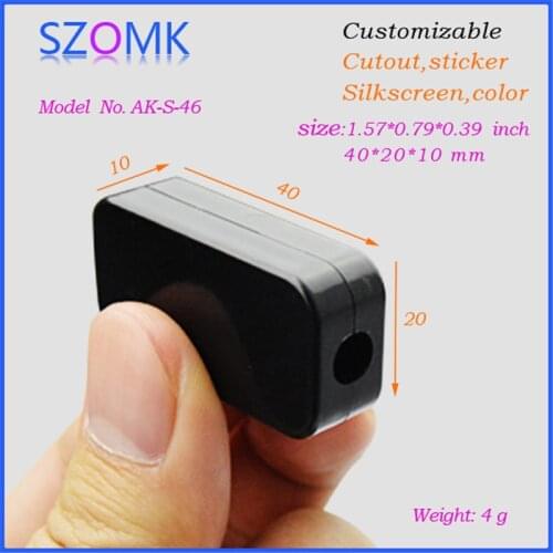 50 pieces a lot, distribution box plastic box electric project 40*20*10mm szomk small plastic box pcb enclosure junction housing