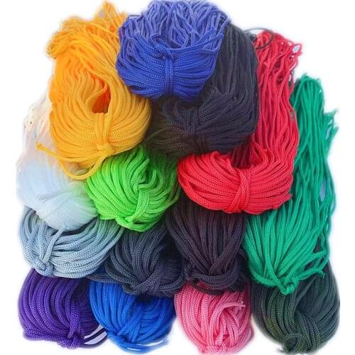 4mm Portable Rope Soft Colored Nylon Rope Hollow Braided Rope Packing Strap Harness Rope 100 Meters