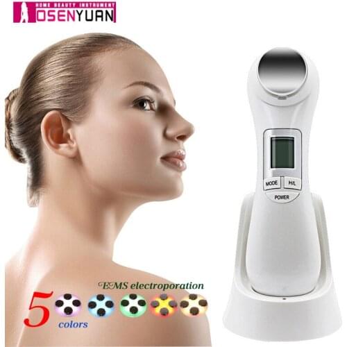 Portable Electroporation LED Photon Light Therapy Beauty Device Eletric Anti Aging Face Lifting Tightening Facial Skin Care Tool