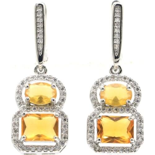 42x22mm Multi Color Jewelry Set Tourmaline Green Peridot Violet Tanzanite CZ 925 Sterling Silver Pendant Earrings Drop Shipping