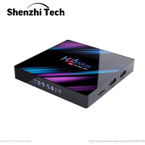 2021 Smart TV Box Android 9.0 Rockchip RK3318 DDR3 4GB RAM 64GB ROM Set-Top Receiver H96 MAX 4K with 2.4G/ 5G WIFI Media Player