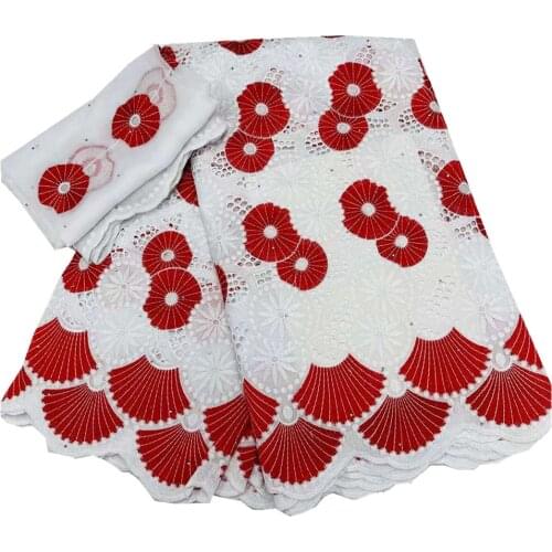 SJ Lace African Swiss Voile Lace Fabric 2021 High Quality Lace Stones Embroidery Dry Voile Lace Materials In Switzerland h3-13