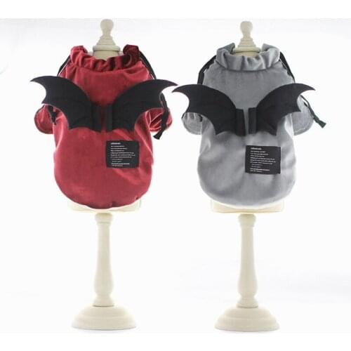 Pet Warm Winter Dog Down Coat Pet Funny Bat Wings Puppy Sports Parkas Halloween Dress Cosplay Costume Clothes