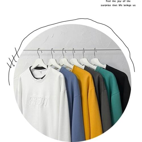 Unisex Oversize Print Letter Sweatshirt 2021 Autumn Japanese Harajuku Minimalist Hip Hop Loose High Street Brand Men Sweatshirt