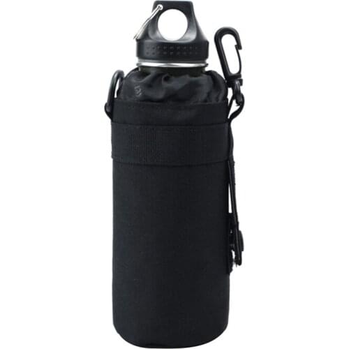 Water Bottles Pouch Bag Outdoor Sports Camouflage Drawstring Portable Water Bottle Pouch Holder Carrier With Molle System