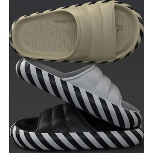 WOTTE Mute Sippers Men Platform Shoes EVA Soft Indoor Home Slides For Men Non-slip Summer Sandals Women Bathroom Shoes Shower