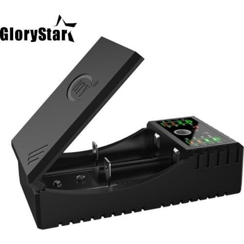 Universal Battery Charger LED Display Speedy Smart Charger for Rechargeable Batteries Compatible with Ni-MH, Li-ion 18650 18500