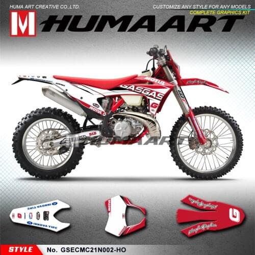 HUMAART Motocross Graphics Dirt Bike Vinyl Decal Enduro Sticker Kit for Gas Gas EC MC 125 250 300 450 2021, Customizable