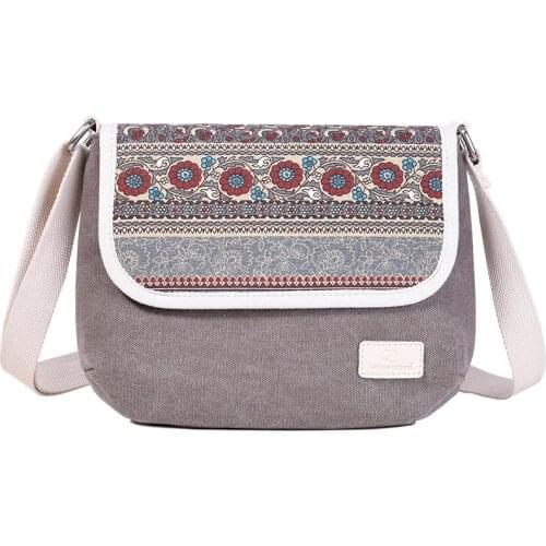 Women Canvas Bag 2021 Hot New Casual Shoulder Small Bags Embroidery Mini Totes Zipper Mobile Phone Pocket Coin Purse Fashion Bag