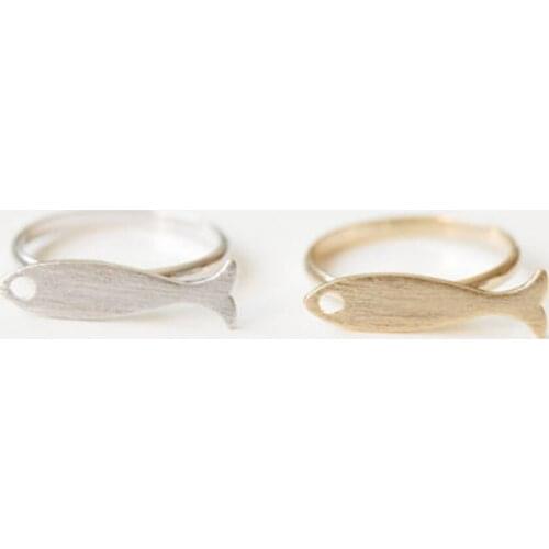 The Fashion Punk Woman Personality Simple Temperament Fish Ring Fashionable and contracted fish modelling ring