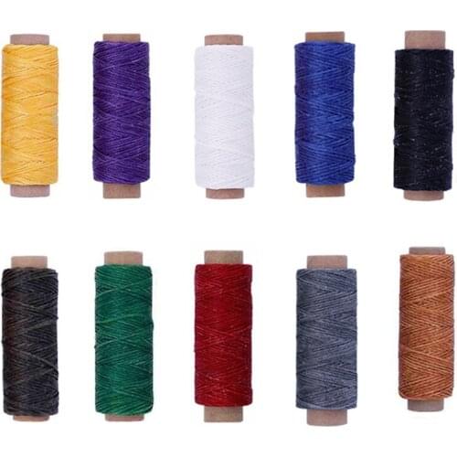1 roll Craft Tool Sewing Thread Wax Line DIY Handmade Wear Proof Leather 150D 50m Flat Wax Thread Apparel Sewing Accessories