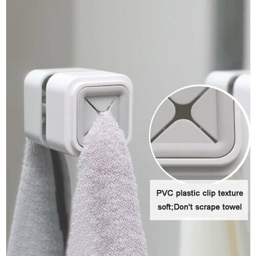1PCS Towel Holder Sucker Wall Window Bathroom Tool Convenient Kitchen Storage Hooks Washing Cloth Hanger Rack New