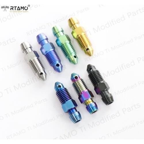 1 Piece Pack)Titanium Bleed Nipples M8x1.0P/1.25P Brake Caliper/Master Cylinder for Honda Yamaha Kawasaki Suzuki