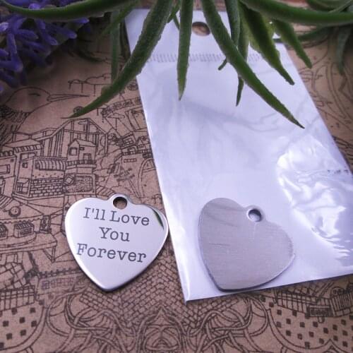 20pcs--"I'll Love You Forever"stainless steel charms 5 styles for choosing DIY Charms for necklace bracelets