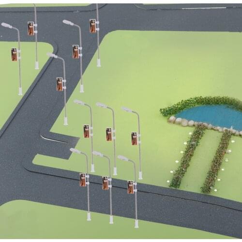 20pc Model Railway Train Lamp Garden Street Lights HO OO Scale LEDs 1:200