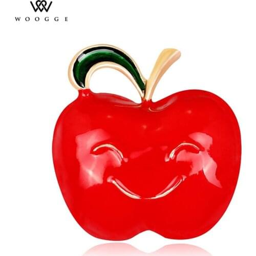 2018 Fashion Jewelry New Cute Red Green Enamel Pins Metal Fruit Brooch Lapel Pin Men Brooch Broche Vintage Brooches For Women