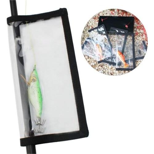 3PC/2PC/1PC Bait Protective Cover Transparent PVC Fishing Hook Wraps Cover Case Portable Sticker Bait Fishing Tackle Storage Bag