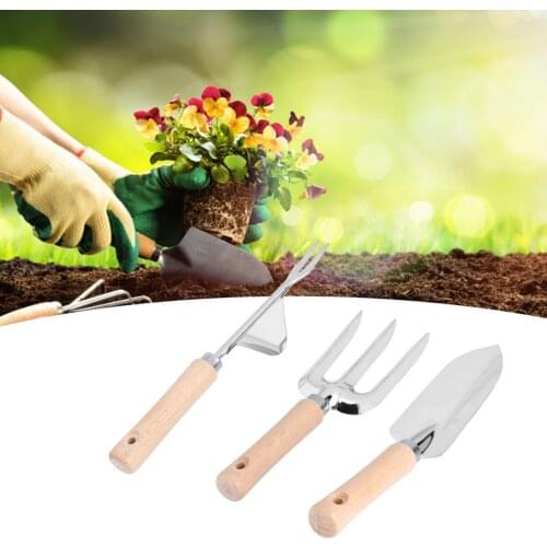 3Pcs/Set Garden Tool Stainless Steel Garden Shovel Trowel Soil Loosen Fork Cultivator Flower Plant Gardening Tools Dropshipping