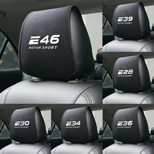 1PCS car headrest cover auto fit for BMW E28 E30 E34 E36 E39 E46 E60 E61 E62 E70 E87 E90 E91 Accessories Car Seat Cover