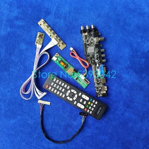 LVDS 30-Pin 1440*900 For CLAA154WP04A/CLAA154WP05A/QD17TL02/QD14TL03 panel LCD drive board kit digital DVB 1CCFL USB+VGA+AV