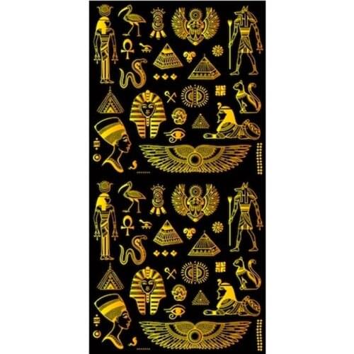 Ethnic Black Gold Tribal Egypt Symbols Beach Travel Towels Classic Egyptian Sports Shower Towels Quick Drying Christmas Gifts