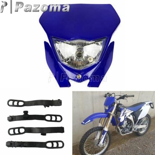 12V 35W Motocross Bulb Headlight Head Lamp Hi/Lo Beam Head Lights for Yamaha Honda Suzuki Kawasaki Dirt Bike YZ WR TX KLX KX CRF