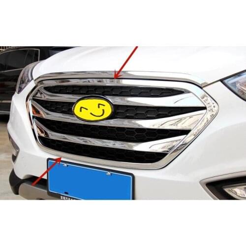 For Hyundai IX35 2013-2016 ABS Chrome Front grille decorative frame decoration bar anti-scratch protection car accessories