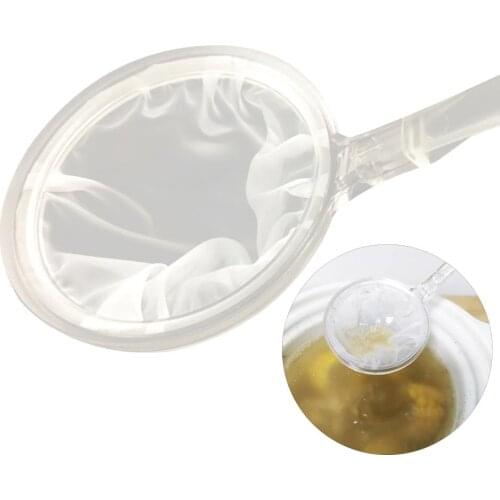 2Pcs Detachable Plastic Long Handle Soup Oil Colander Strainer Fliter Mesh Spoon Long Handle Detachable Durable Easy to Clean