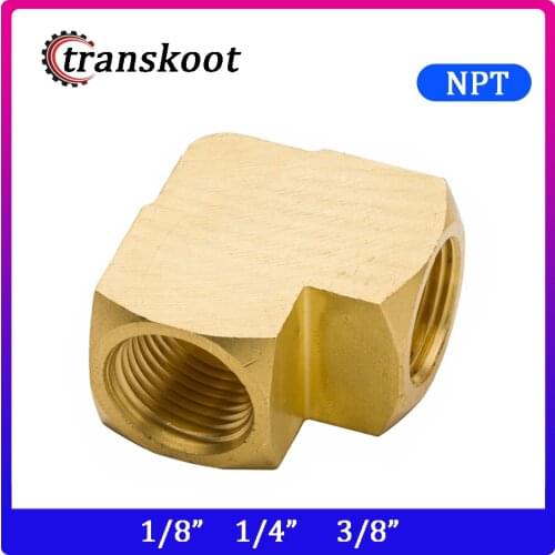 1/8" 1/4" 3/8" NPT Female Metal Brass Fitting Barstock 90 Degree Tube Hose Pipe Elbow