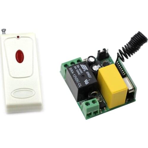 Micro Size AC 220V Wireless Remote Control Switch Radio Light Switch 1CH Relay Module Receiver Transmitter 315Mhz/433Mhz