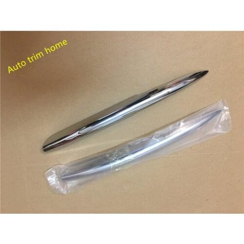 Lapetus Rear Fog Lights Lamps Eyelid Eyebrow Stripes Cover Trim Fit For Honda Civic Sedan 2016 2017 2018 ABS Exterior Refit Kit