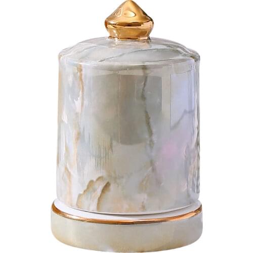 Nordic Ceramic Toothpick Container European Marbling Toothpick Box Can Barrel Hotel Restaurant Household Toothpick Holder ZH672