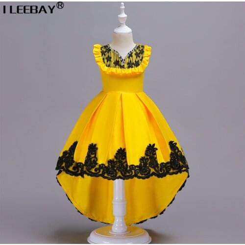 New Arrival Flower Girls Dresses For Wedding Party Princess Dresses Junior Long Tail Costume Baby Girl Graduation Party Dresses