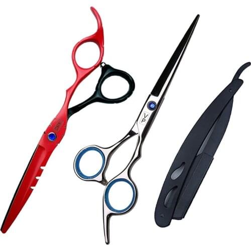 Barber Scissors 6.0" 440C Japanese Steel Hair Cutting Scissors Professional Hair Scissors Barber shop thinning scissors