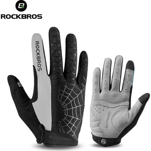 ROCKBROS Autumn Windproof Full Finger Gloves Touch Screen Sport Gloves Road MTB Mountain Motorcycle Bicycle Cycling Clothing