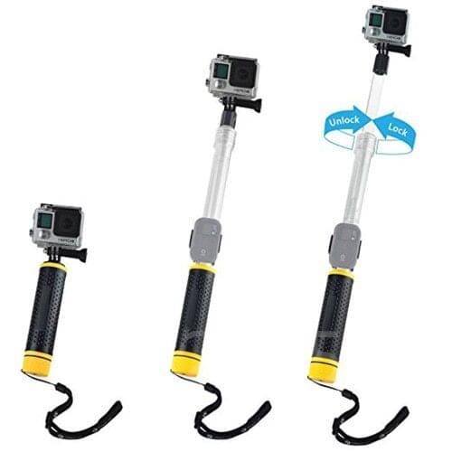 For GoPro Selfie Stick Floating Pole Transparent Waterproof Telescopic Monopod For Gopro Hero 7 6 5 4 SJCAM SJ4000 Xiaomi Yi