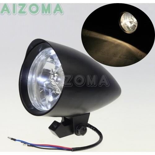 H4 12V 60/55W Motorcycle Black Headlight High & Low Beam For Harley Sportster Iron 883 1200 SuperLow Forty-Egiht Custom Headlamp