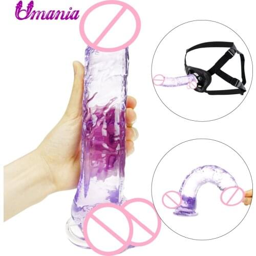 Realistic Dildo With Super Strong Suction Cup Erotic Jelly Dildo Sex Toys for Woman Artificial Penis Hot G-Spot Stimulation