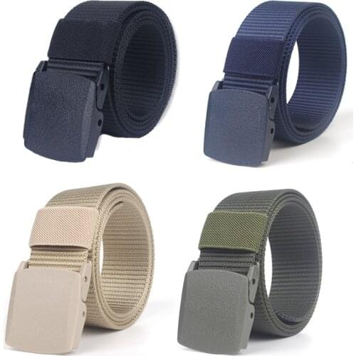 Nylon Belt Mens Military Outdoor Tactical Belt Male Automatic Buckle Jeans Belts Canvas Waist Strap Ceinture Long 130 140CM