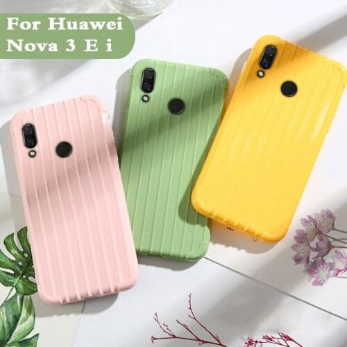 Luxury Luggage For Huawei P20 lite case Fashion Cute Suitcase Trunk TPU Silicone Back Cover For huawei nova 3 3i 3e armor Coque