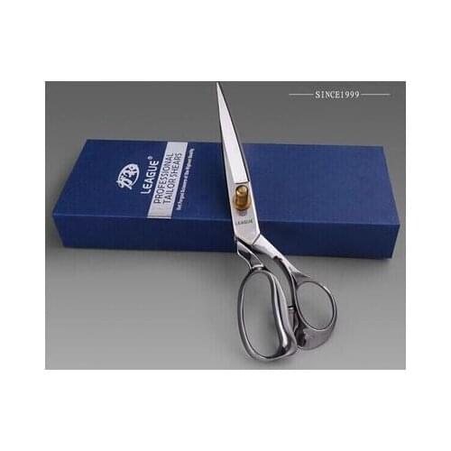 LEAGUE Sewing Scissors Process quality all stainless steel tailor scissors 12 inches high-grade wool clothing leather scissors