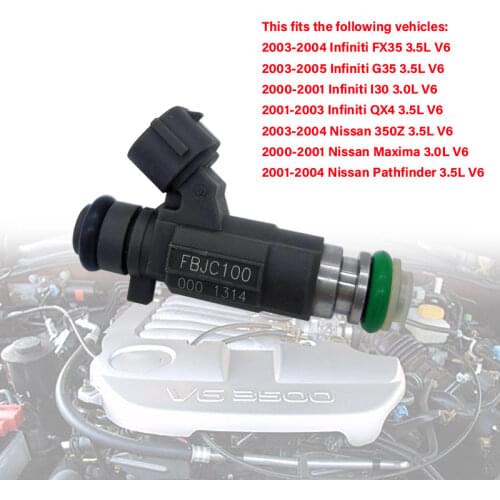 Fuel Injectors for 2000-2005 Infiniti Nissan 3.0 3.5 V6 16600-5L700 FBJC100