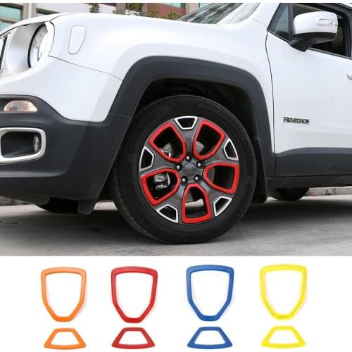 MOPAI ABS 1.4 Car Exterior Wheel Hub Tire Decoration Cover Trim Stickers for Jeep Renegade 2015-2017 Car Accessories Styling