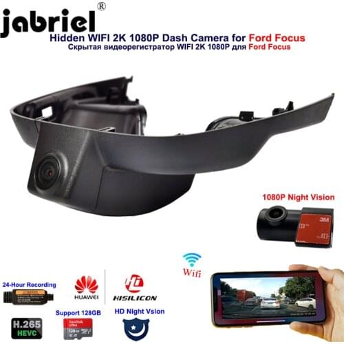Jabriel 2K 1080P car dvr Dash camera Recorder for Ford Focus 2019 2020 ESCORT S MAX Escape Edge fiesta EcoSport Taurus Lincoln