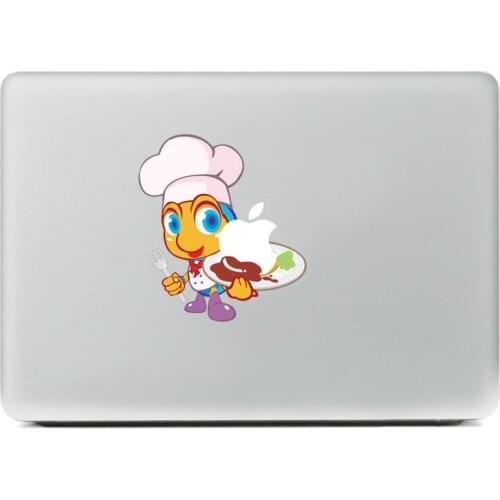 Cute Bee Chef Vinyl Decal Sticker for DIY Macbook Pro / Air 11 13 15 Inch Laptop Case Cover Sticker