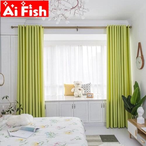 Modern Candy Green Blackout Curtains Blind Panel Velvet Curtain Fabrics For Window Sheer Curtains For Living Room Tende MY244E