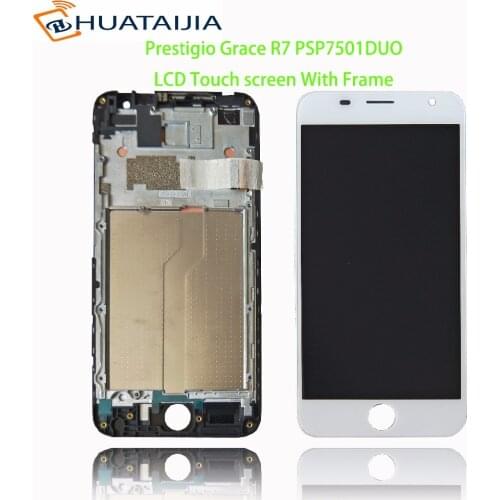 5.0" LCD Display + Touch screen For Prestigio Grace R7 PSP7501DUO psp 7501 duo pas7501 digitizer panel lens glass Assembly