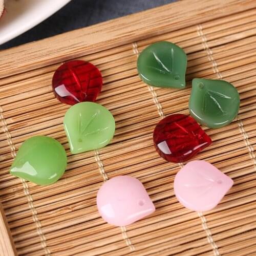 10pcs/lot 14X16mm High Quality Czech Glass Beads Colored Pendant Crystal Petal Beads Charms for DIY Earring Bracelet Supplies
