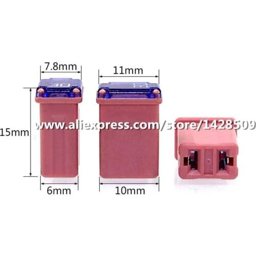 10 Pcs Micro M Rectangle Fuse Mini Size PEC Automotive Car Fuse 15A 20A 25A 30A 40A For Ford Levin Toyota HYUNDAI LINCOLN