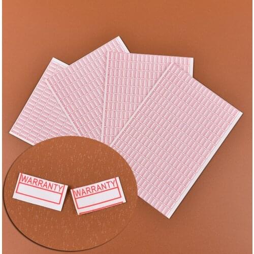 1000pcs/pack Warranty Void If Removed Sticker Security Seal Red Color Rectangle Shape Fragile Label Size 10mm*5mm